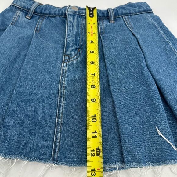 Lovers and Friends Revolve Angel California Denim Jean Pleated Mini Skirt XS - Picture 10 of 10